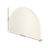 Artiss Bed Head Headboard Bed Frame King Boucle - GREI White